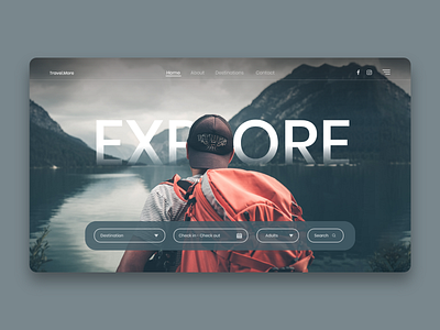 Travel Booking Website Landing Page UI Design