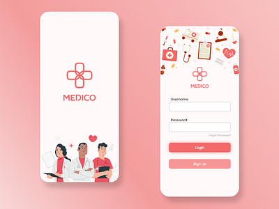 Medico Mobile App UI Design Concept adobe xd app design minimal ui ui ux ui design ux vector web