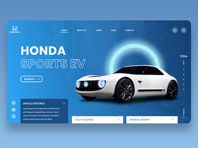 Honda Website | Concept UI UX Design-2 adobe xd design landing page minimal ui ui ux ui design ux web website