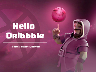 Hello Dribbble! design dribbble dribbble invite illustration minimal typography vector