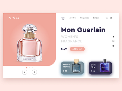 Perfume Website UI Design landing page landingpage minimal perfume ui ui design web web ui webdesign website