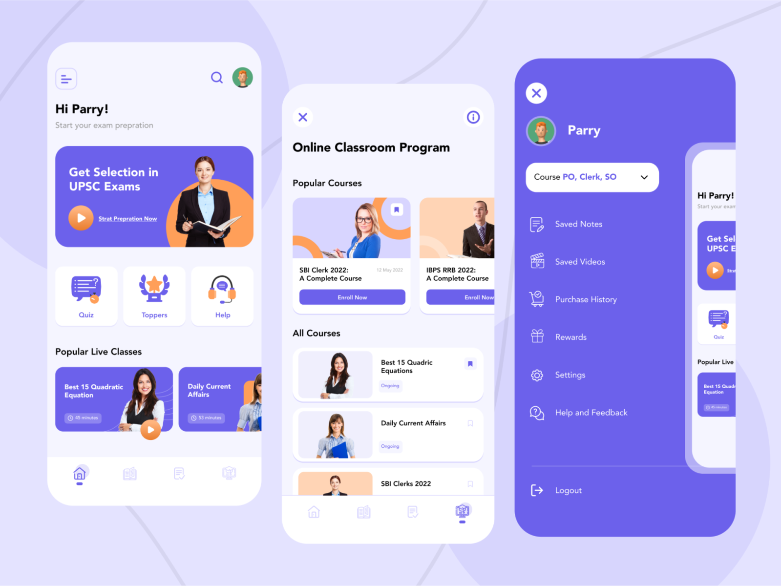 E-Learning App UI Design by Parshant Designs on Dribbble