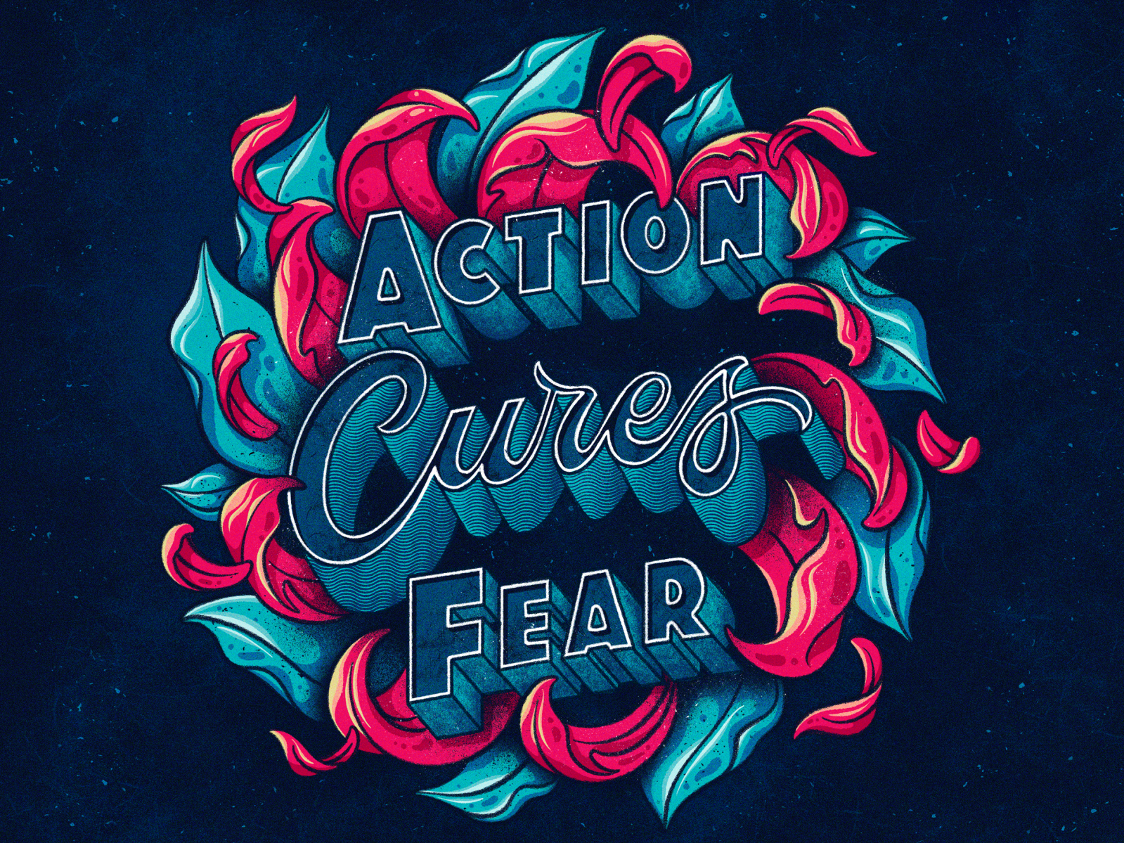 Action cures Fear by Jimbo Bernaus on Dribbble