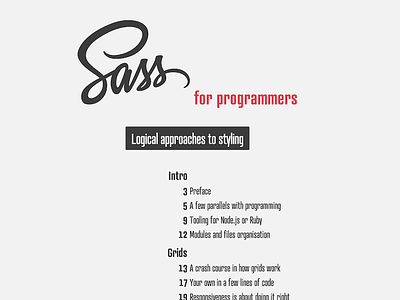 SASS for programmers