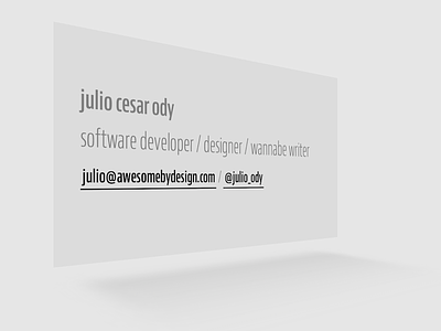 Card / website in 3D