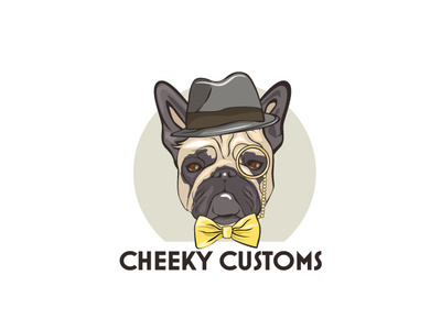 Cheeky Customs branding design icon illustration logo vector