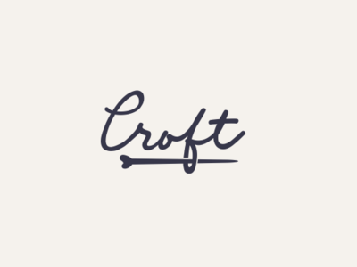 Croft branding design feminine font logo