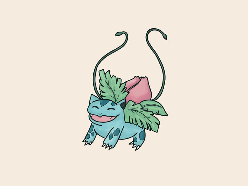 #002 Ivysaur blue gif ivysaur pokemon red video games