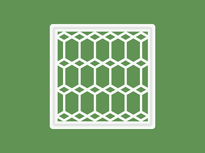 Hex Window garden geometry pattern window