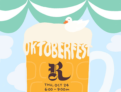 Oktoberfest art event flyer illustration poster poster art