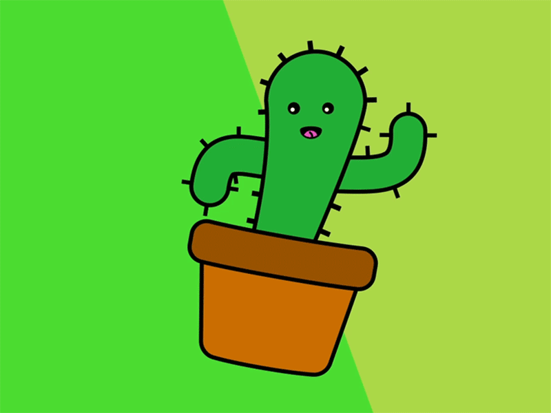 Dancing Cactus motion graphic vector animation