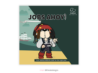 Jobs Ahoy abstract design creative design flyer illustration illustrator imagination manipulation