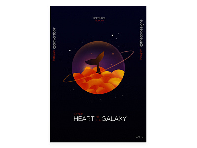 In the Heart of the Galaxy abstract abstract design creative design flyer flyer design galaxy heart of the galacy illustration theabdesigns