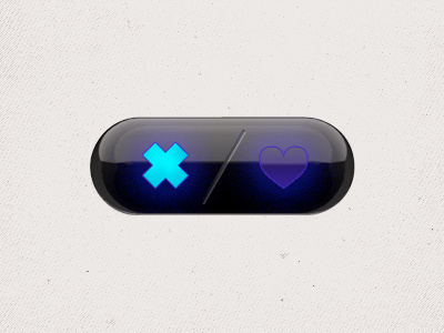 ✖ / ♥ app blue button c4d elements glow interface iphone texture ui