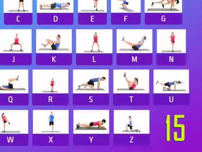 Spell Your Name Fitness animated gif animated gifs exercise fitness google slides physed physical education school timer workout