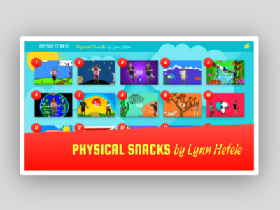 Physical Snacks Design Closeup design elementary school exercise fitness google slides physed physical education workout