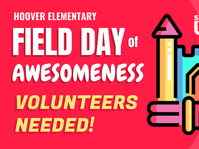 Field Day Of Awesomeness awesome bounce bounce house carnival education educational elementary email field day fun graphic pe physical education school
