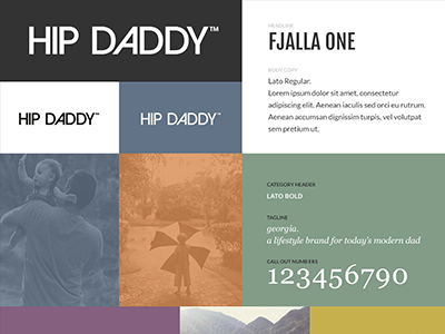 HipDaddy Branding Board branding color identity design typography