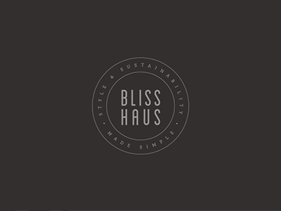 BlissHaus Badge badge design identity design logo type typography