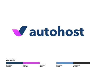 Autohost: No more bad guest booking app branding design icon logo software typography