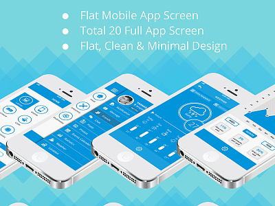 Flat iOS App UI Kit app ui app ui kit free app ios mobile app psd ui ui kit