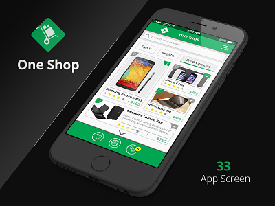 Shop & Social iOS App UI Kit app design blue app flat design ios ios app ios design mobile app mobile psd mobile ui design psd template shop shop app