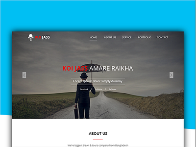 KOI JASS One Page PSD Template ( Free Download )