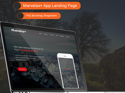 Marvelas+ Bootstrap App Landing Page ajax app landing page bootstrap css html php responsive ui template