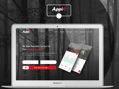 AppiE App Landing Page (Re-Design) ui ui design uiux design ux ux design web design web ui web ui template web ux