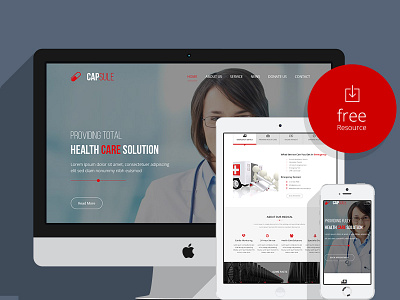 CAPSULE - One Page Responsive Medical Template bootstrap medical template bootstrap template css3 html5 template medical template one page template responsive medical template ui ui design uiux design ux