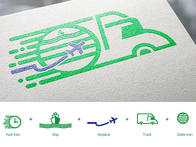 Inti Logistic Makmur - logo concept branding design flat graphic design graphicdesign icon illustration logo