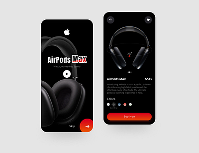 AirPods App airpods airpodsmax app app design apple application dark design gradient icons product ui ux