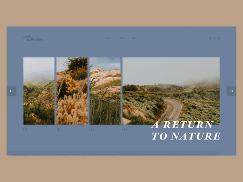 Return to Nature Website Ui adobexd design gif graphic design nature typography ui ux webdesign website concept