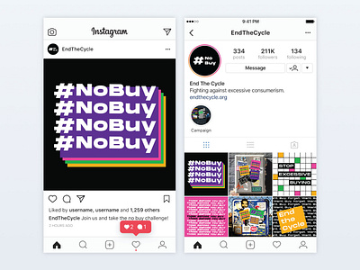 Enough is Enough Campaign - Instagram branding campaign design enviroment graphic design instagram instagram layout social media typogaphy