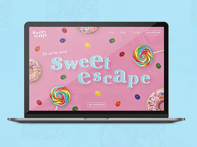 Sweet Tooth Website branding design graphic design typography ui ux ui webdesign website website design