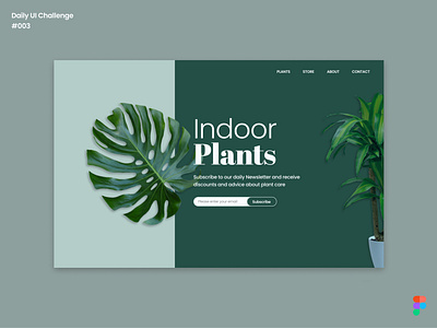 Plants Landing Page | Daily UI Challenge 003