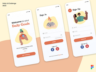 Daily Goals App | Daily UI Challenge 001