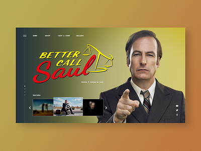 Better Call Saul - Website Design better call saul design ui ux web website