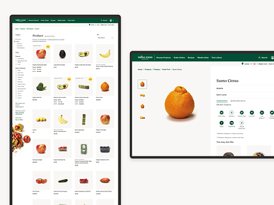 NEW! Product Information Experience browse products ui ux whole foods market