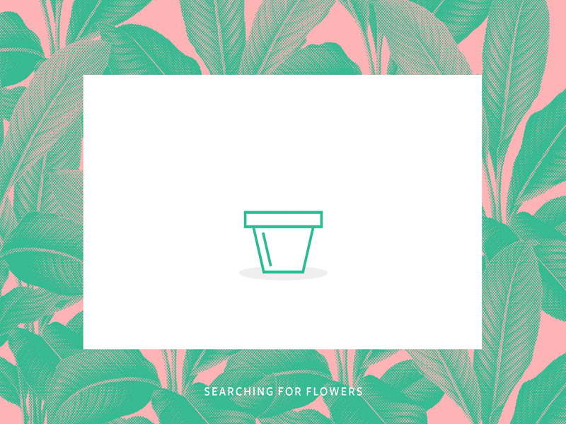 Searching for Flowers animation flowers gif green loading loading indicator mobile photoshop pink stars summer web