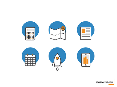 Icons for Accountants accounting adobe illustrator atx austin blue icons illustrator orange scalefactor start up texas vector