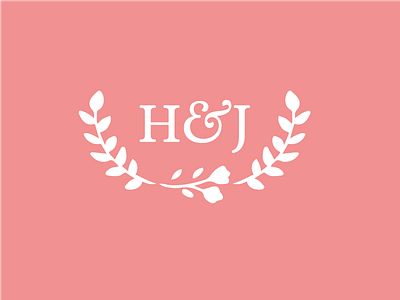 put H&J on it decal fleur floral illustrator logo monogram sticker mule transfer stickers love vector
