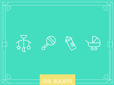 oh baby! adobe baby baby announcement icons illustrator oh baby vector