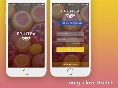 I Love Sketch app design fruit iphone mobile sketch sketch app tea ui ux vector