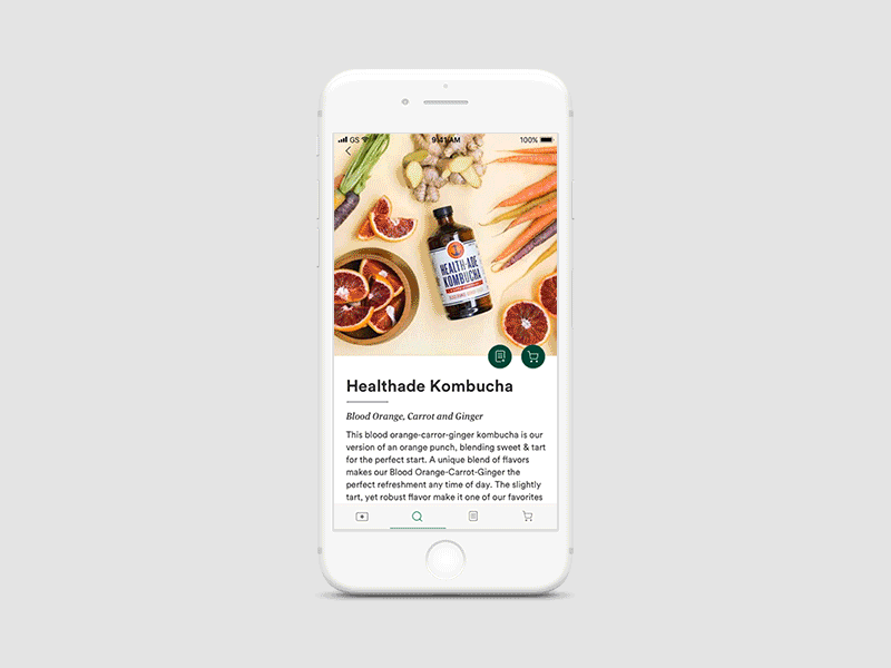 More about Healthade app app animation gif healthade kombucha mobile product detail ui ux whole foods whole foods market