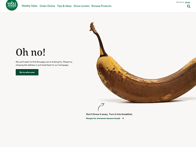 Rotten 404 404 404 error 404 error page 404 page concept ui ux web webdesign whole foods whole foods market