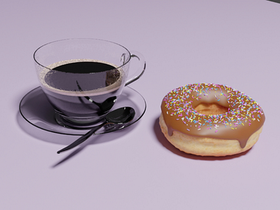 Starting with 3D - Donut Ritual 3d blender coffee doughnut modeling spoon