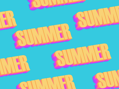 Summer. | Typography art illustration lettering lettering art neon colors summer typography