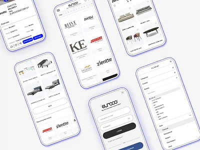 EUROOO clean ecommerce furniture furniture app mobile design platform platform design ui ui design ux