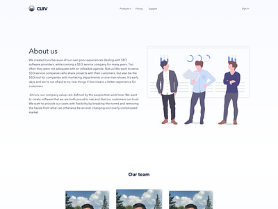 curv.io - About us page